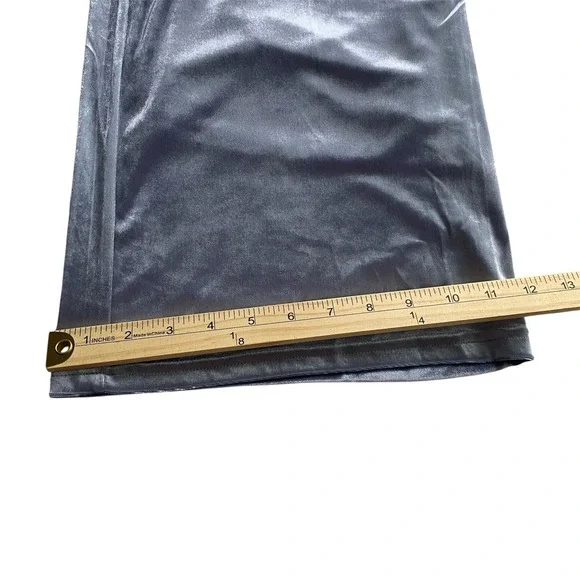 Christian Lacroix Medium Velour Wide Leg Pleated Pants Elastic Waist Light Blue - Picture 12 of 16